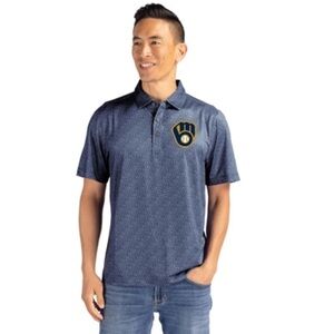 Milwaukee Brewers Navy Polo with Logo